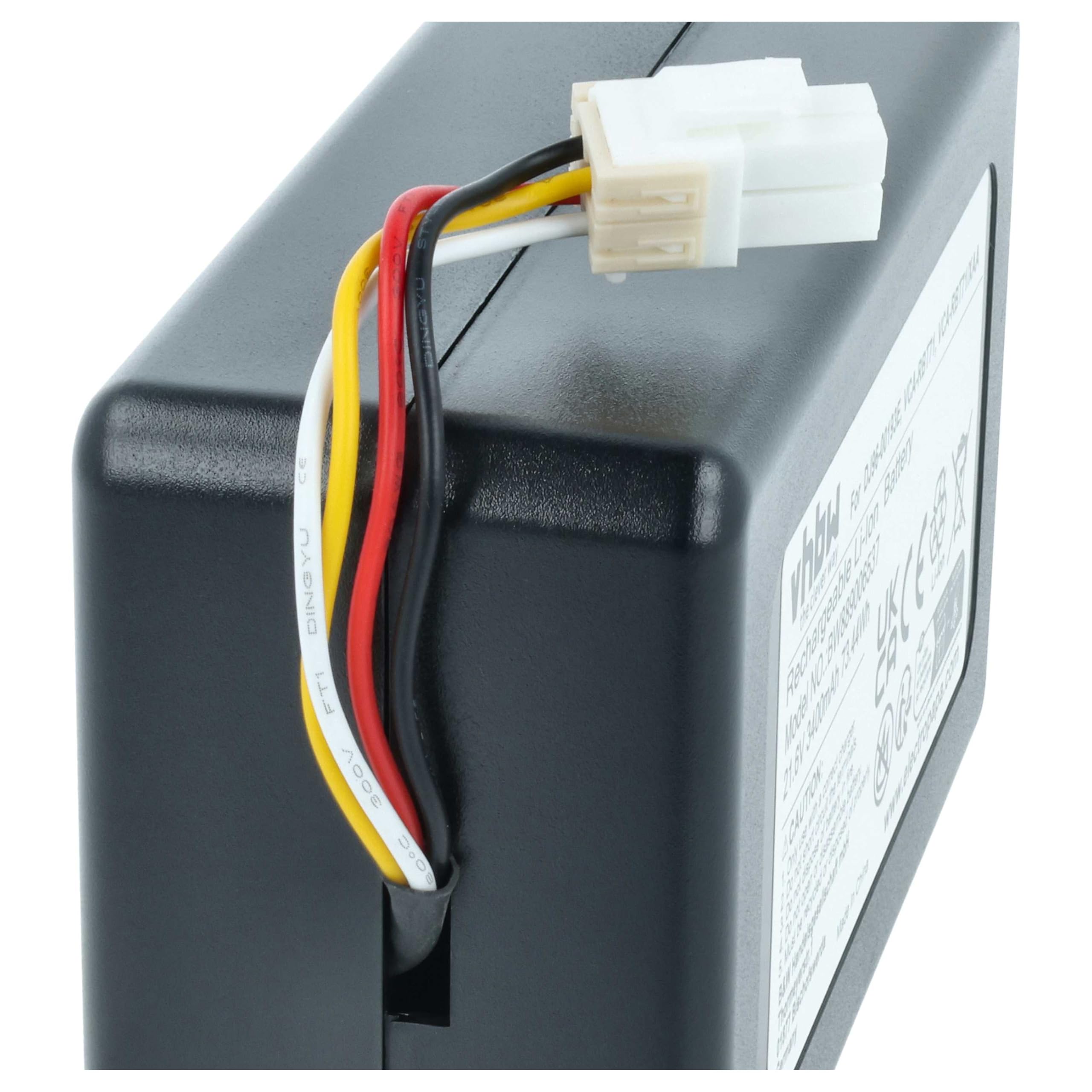 vhbw Bateria zamienna do Samsung DJ96-00193E, VCA-RBT71/XAA, VCA-RBT71 do robota odkurzającego (3,4 Ah, 21,6 V, litowo-jonowa)