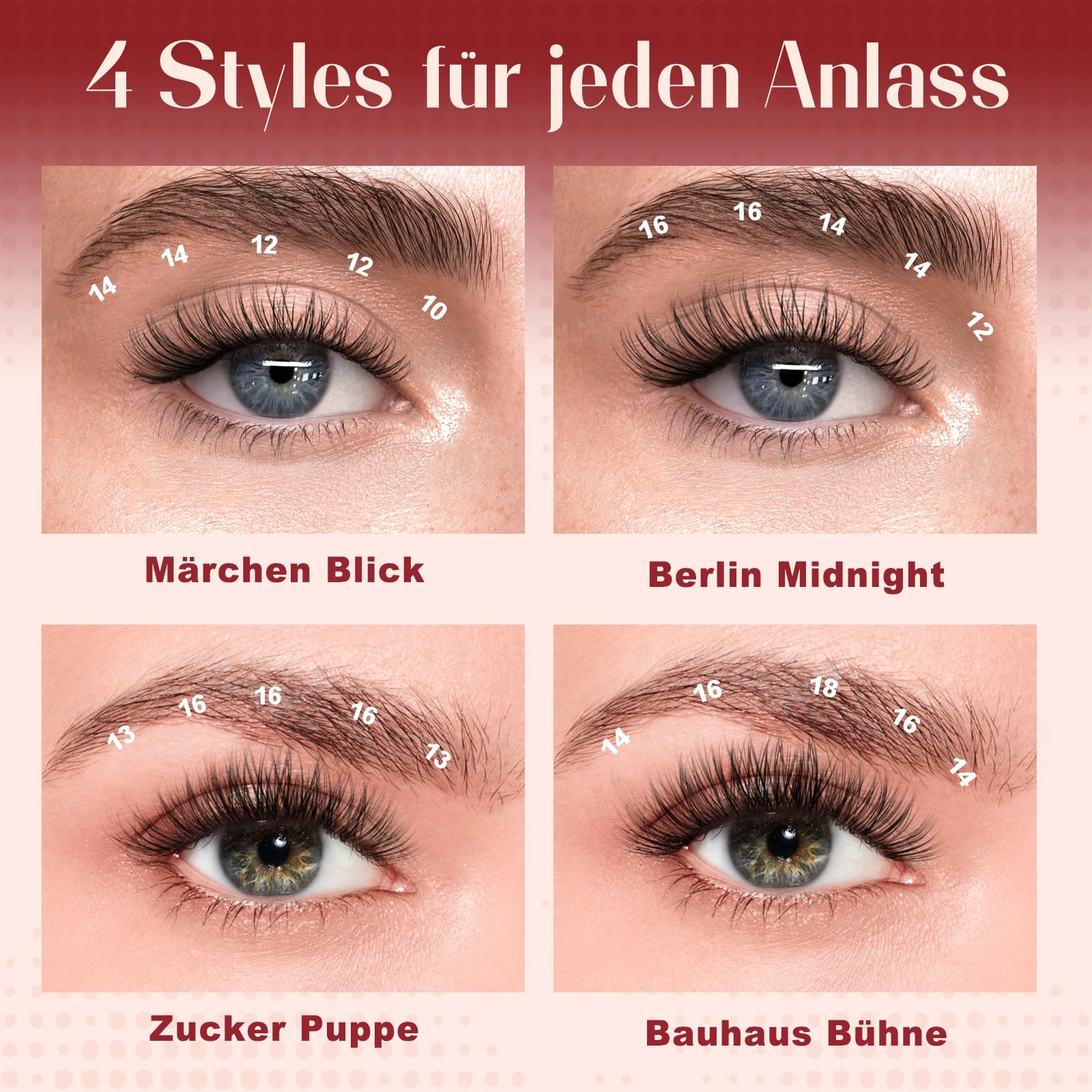 Natural-Cluster-Lashes Kit D curl, Higu clace Wispy Lash Clusters Kit 10-18mm - Image 2