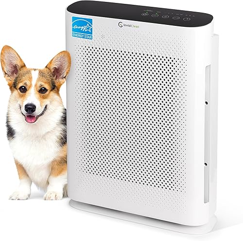Purificador de aire para alergias en el hogar y mascotas | Filtro H13 True HEPA 4 en 1/ionizador/carbono + luz UV | Purificadores de aire portátiles