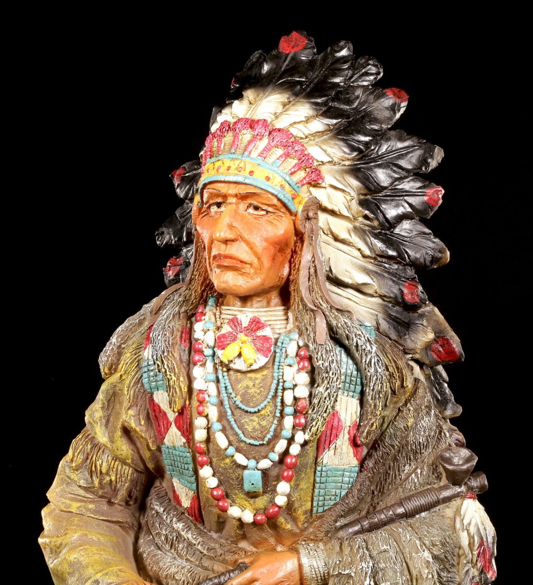 Totem Aigle De Tribu Amérindienne En Bois Multicolore 50cm