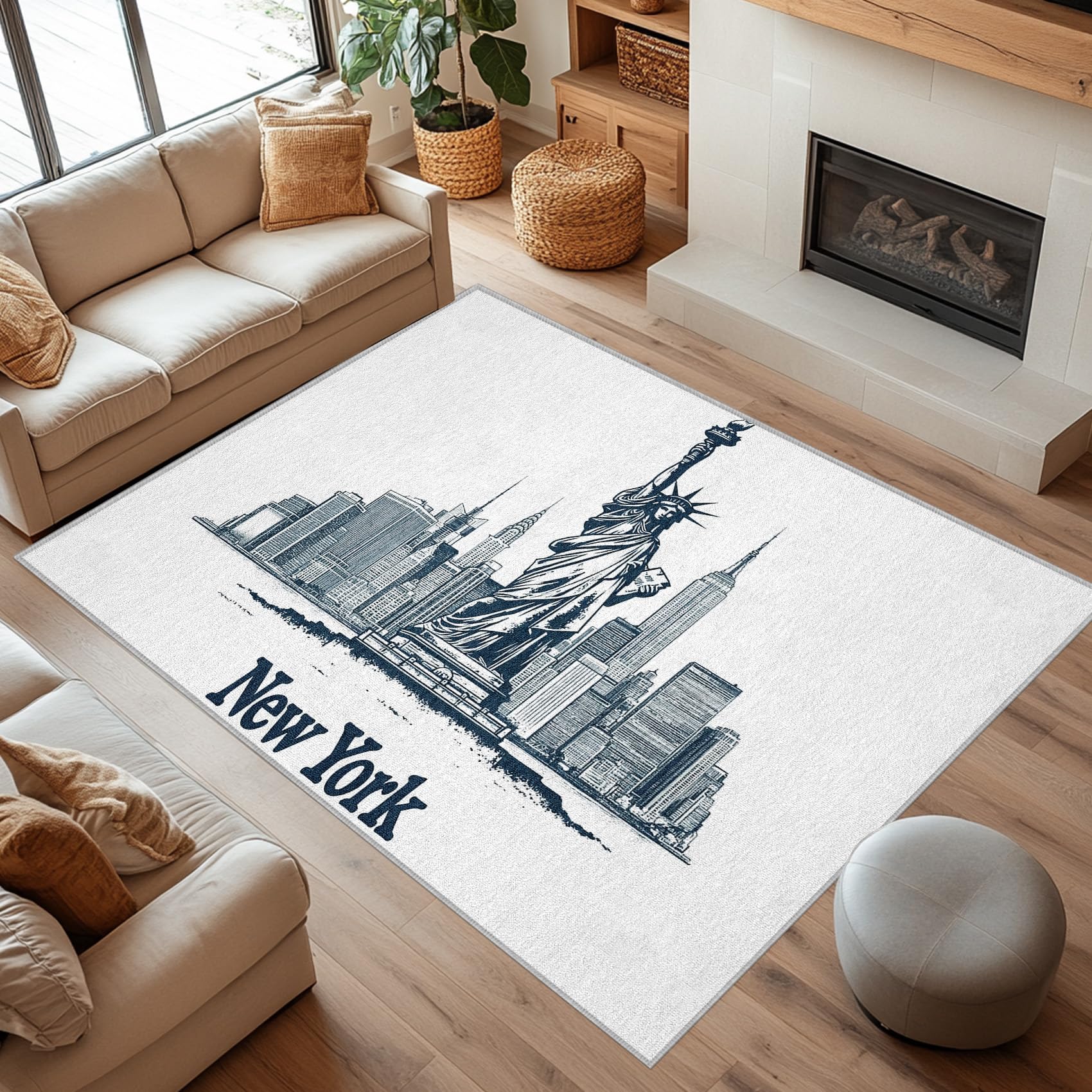 Amazon.com: Zylphult Statue of Liberty Rug 3x5 for Kitchen New
