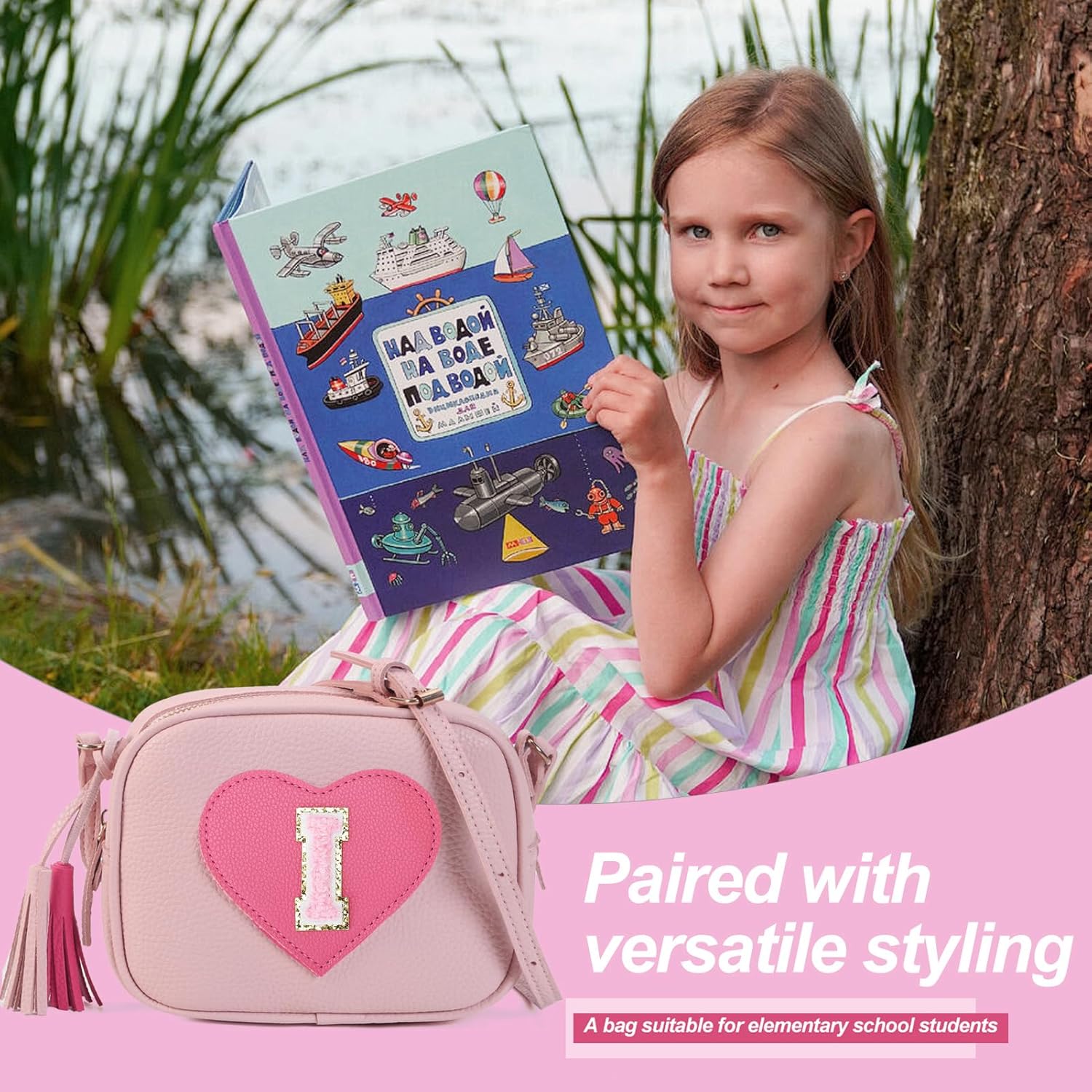 Little Girls Purse, Kids Heart Purse, Cute Crossbody Bag with Small Teens Girls Wallet Gift - Image 2