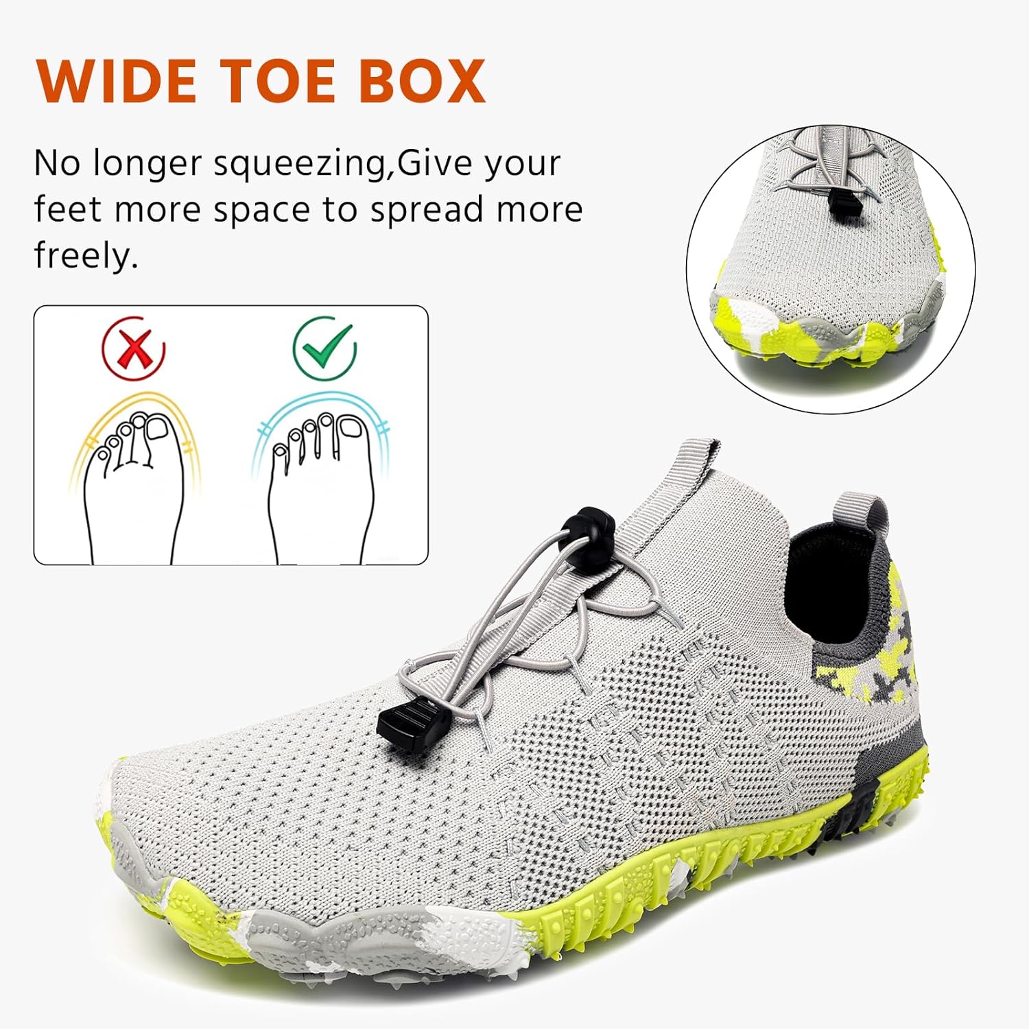 Hiking Barefoot Shoes Women Water Shoes Men,Wide Toe Box Quick Dry Beach Aqua Swim Shoes for Womens Mens,Outdoor Athletic Sport Shoes for Kayaking,Boating,Surfing Training,Running,Walking & Water Sports - Image 4