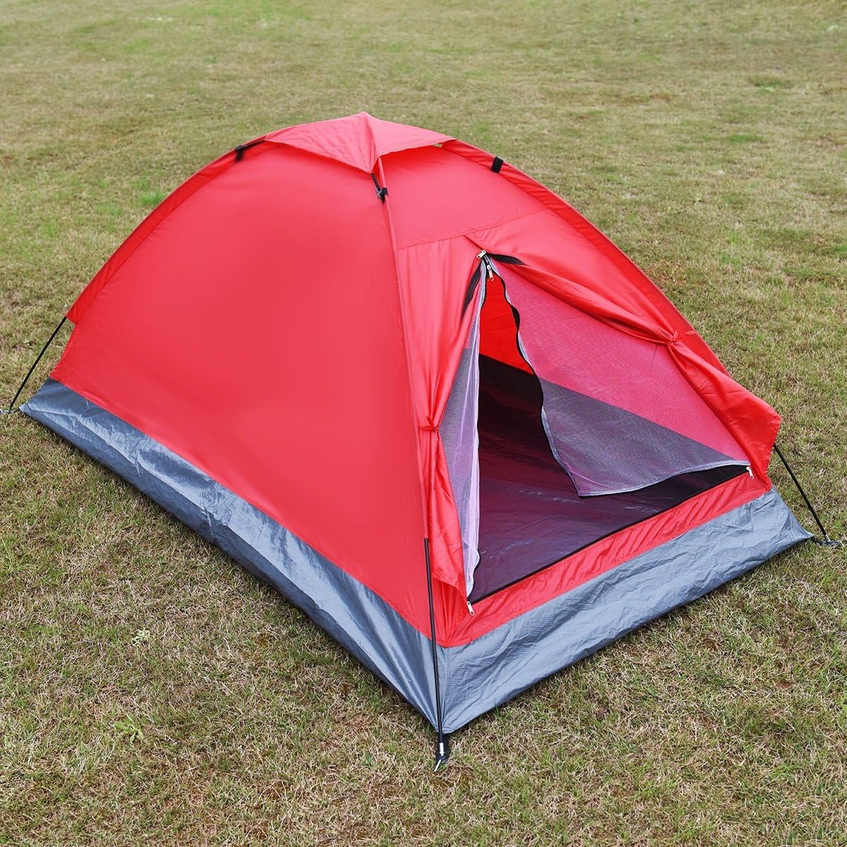 Tents New Waterproof 2 Person Camping Travel Outdoor Hiking Double Layer Backpack Red