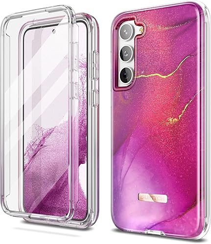 Miniatura 8 de SURITCH Funda para Samsung Galaxy S23, protector de pantalla integrado, protección de doble capa, protección completa, a prueba de golpes,