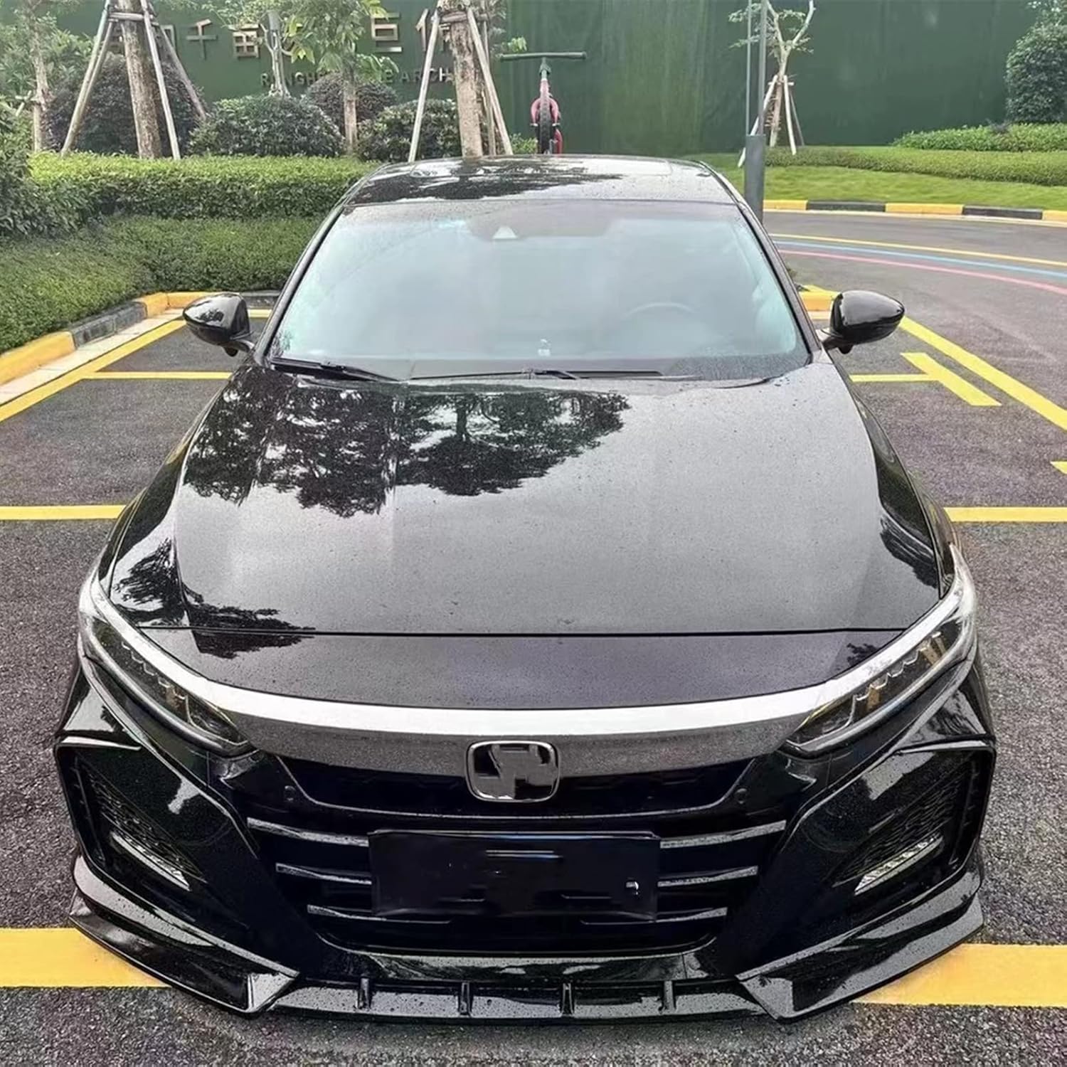 YOFER Front Bumper Surround Molding Trim Cover For Honda Accord 10th 2018-2021 Black