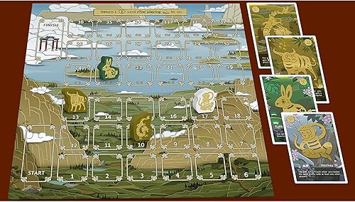 Miniatura 8 de Capstone Games Race for The Chinese Zodiac - Juego de cartas interactivo simultáneo, 3-5 jugadores, edades 8+, 40 a 70 minutos