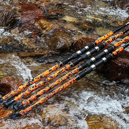 Miniatura 7 de Sougayilang Surf – Caña de pescar giratoria de carbono para surf, de viaje, M/MH, caña de pescar de 3 piezas, 9'/10'/11'/12'