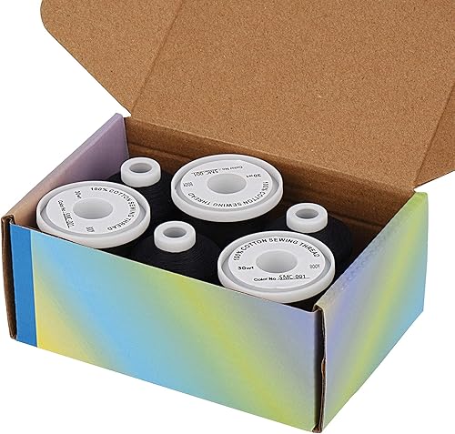 Miniatura 41 de Simthread 12 hilos de algodón para todos los propósitos, 50s/3 hilos para coser, etc. - 550 yardas cada uno (colores neutros) 12 colores neutros,12