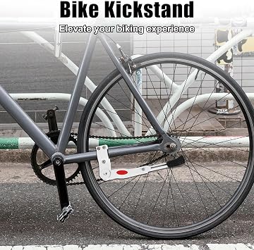 White Adjustable Bike Kickstand Aluminium for 26 27 29 700C Bike