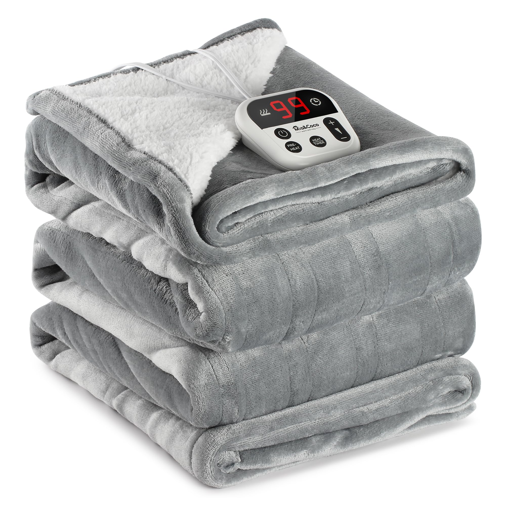 Mia&Coco Electric Heated Blanket, Twin Size, 62