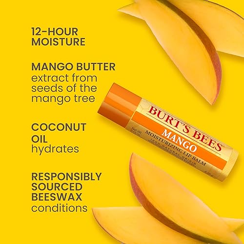 Miniatura 2 de Burts Bees - Bálsamo labial hidratante 100 natural Superfruit toronja rosa mango coco y pera granada  4 tubos