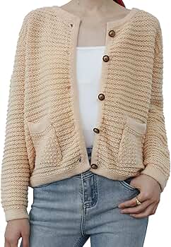 CHICWISH Women Waffle Knit Sweater Cardigan Open Front