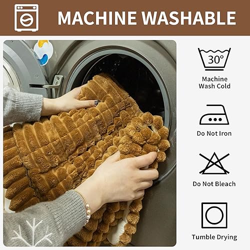 Miniatura 5 de Funda para sofá, fundas de sofá para perros, lavables, antideslizantes, a rayas, para sofá seccional, protector de muebles para forma de L (marrón