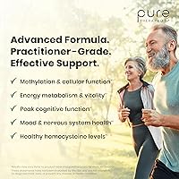 Vista 6 de Methyl B Complete - 60 cápsulas vegetales Suplemento óptimo de apoyo de metilación con quatrefolic 5-MTHF (folato activo), metilcobalamina