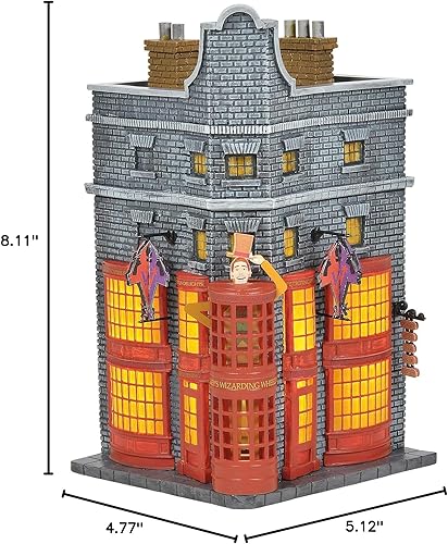 Miniatura 9 de Department 56 Harry Potter Village Weasleys' Wizard Wheezes - Edificio iluminado, 8.11 pulgadas, multicolor