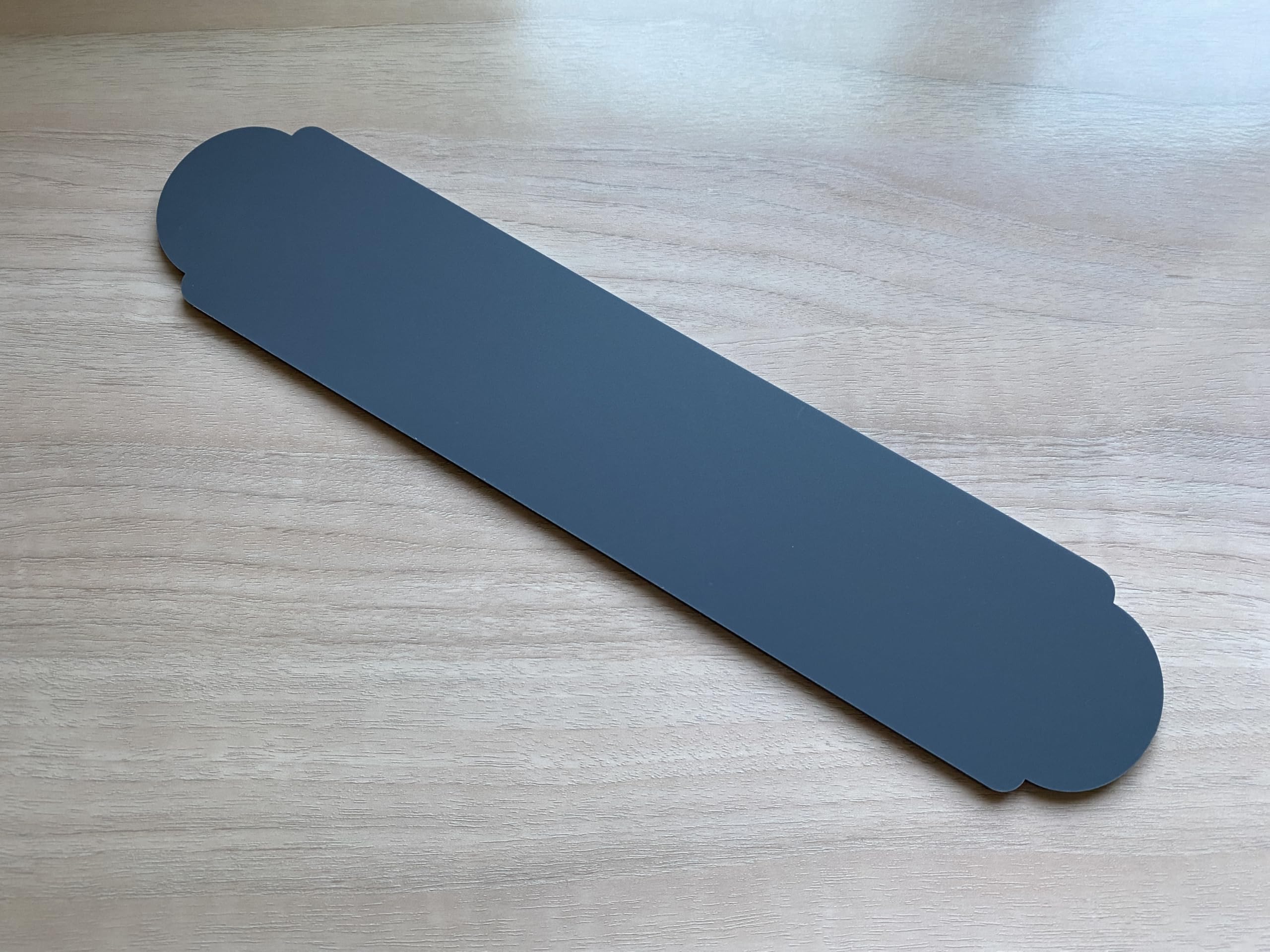 [WOOTTON INDUSTRIES LIMITED] Matt Black Door Push Plate Rounded 290mm x 75mm Self Adhesive - No Holes (Indoor Use)
