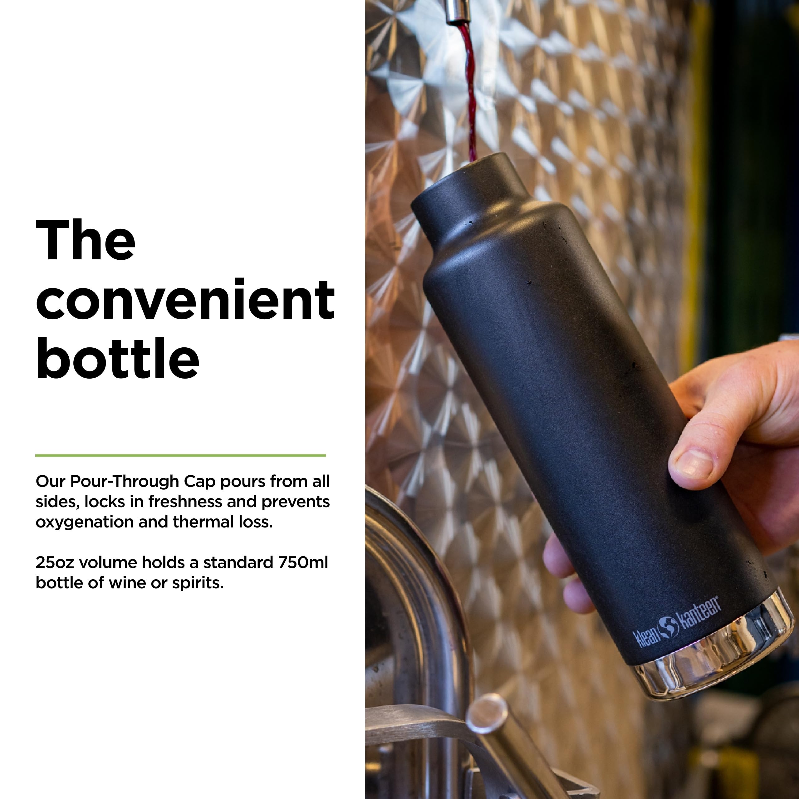 Amazon.com: Klean Kanteen Insulated Pour Through - 25 oz - Black