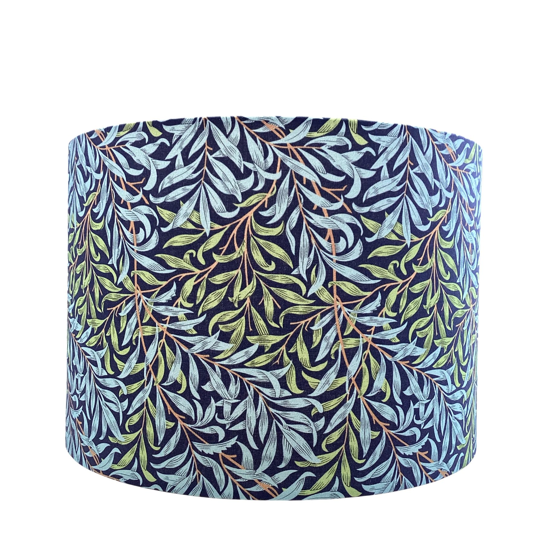 Lampshade William Morris Willow Bough Navy Green Teal Blue (Table/Floor, Medium (30cm Dameter))
