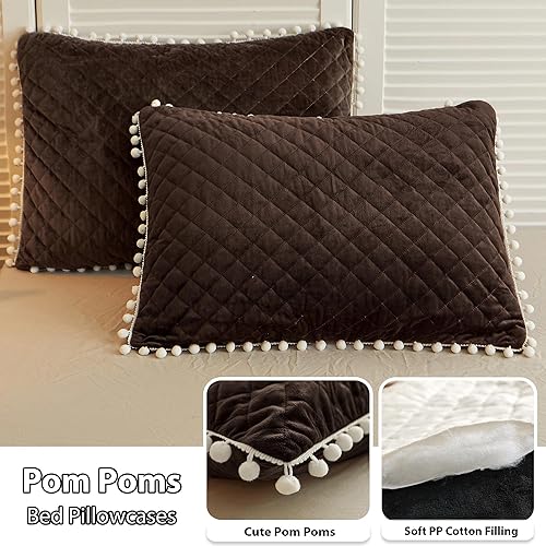 Miniatura 9 de LIFEREVO Juego de funda de edredón de felpa de lujo, suave terciopelo esponjoso (1 funda de edredón mullida de pelo sintético + 2 fundas de almohada