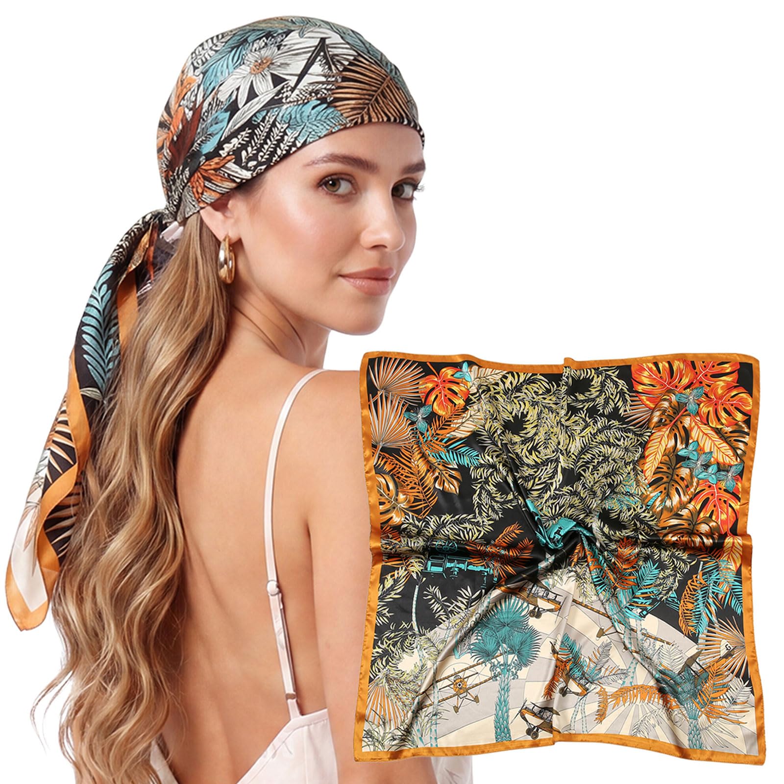 RIIQIICHY 35" Silk Like Scarf