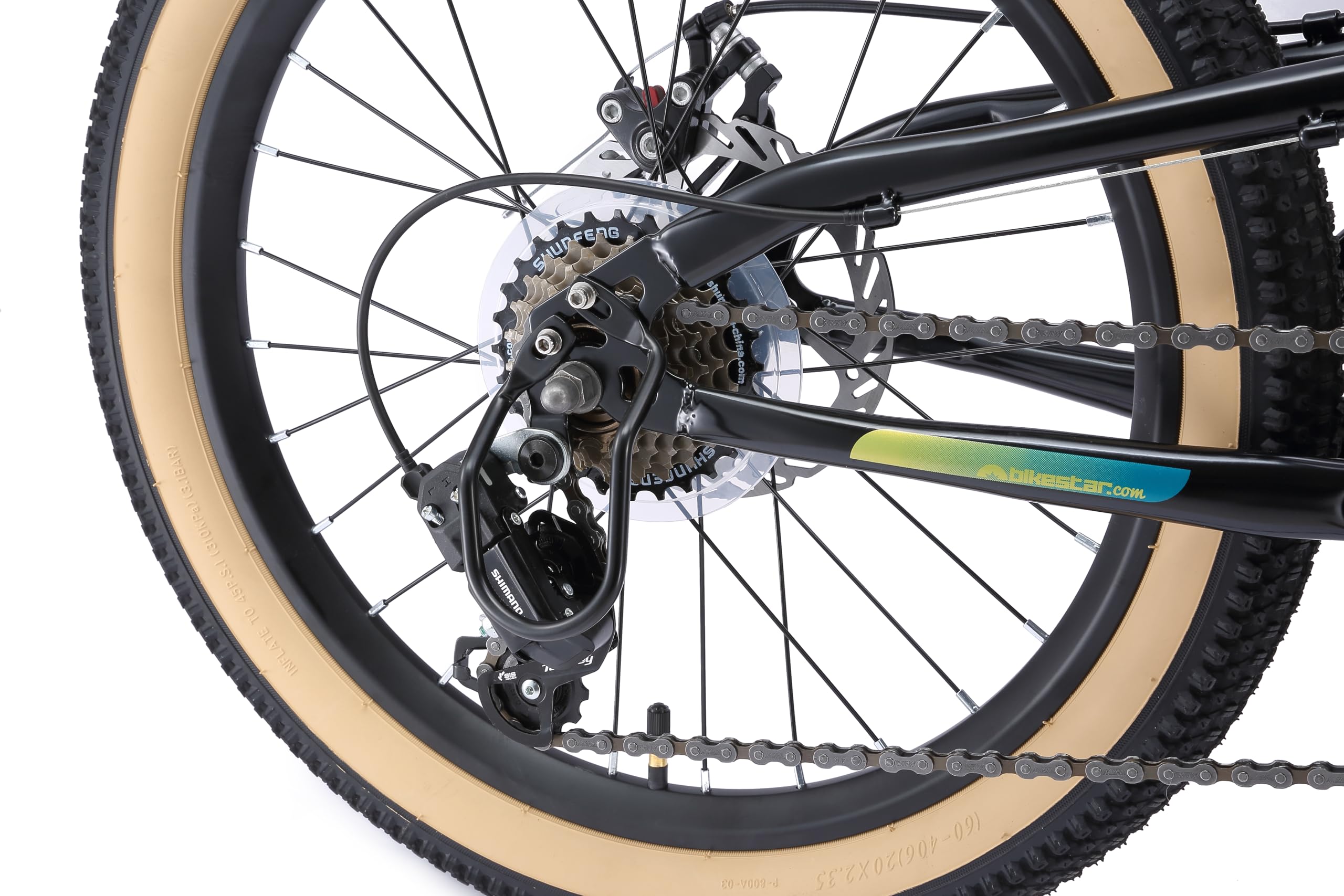 BIKESTAR Kinder Fahrrad Fully Mountainbike 7 Gang Shimano, Scheibenbremse ab 6 Jahre | 20 Zoll Kinderrad MTB | RISIKOFREI TESTEN