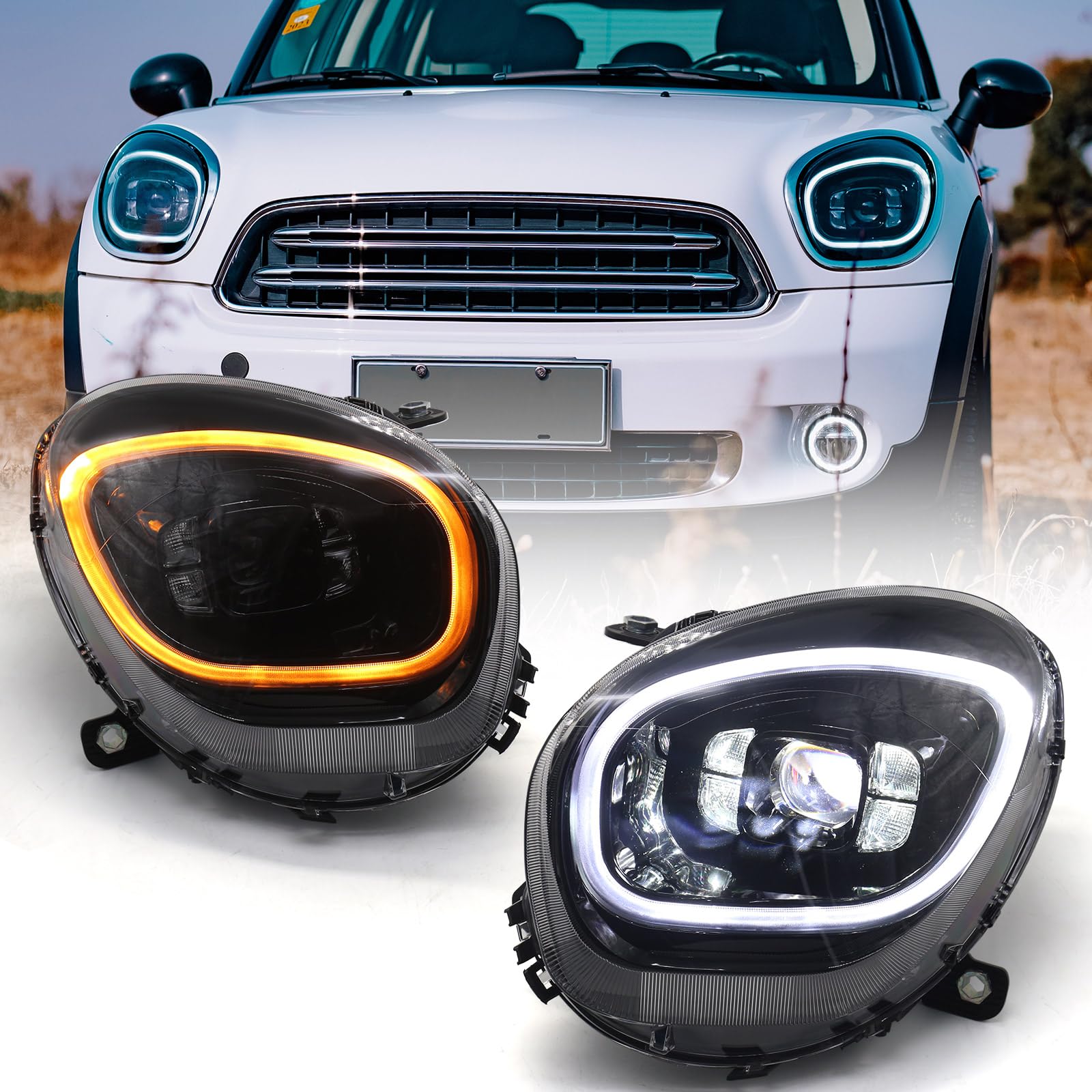Huray LED Headlight Assembly for BMW Mini Cooper Countryman R60
