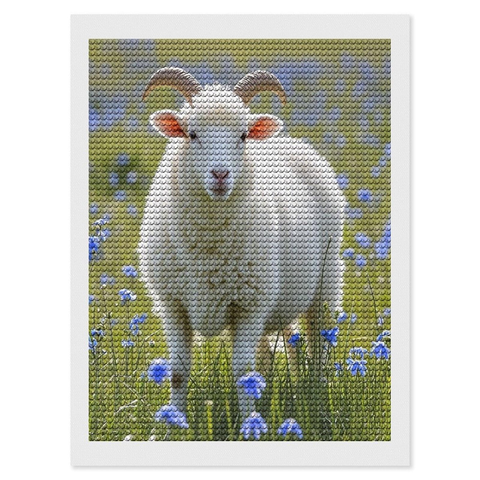 FekiLoot Sheep Diamond Painting Kits for Adults Round Paint with Diamonds Pictures Gem Art Painting Kits Personalized Diamond Art Full Drill for Beginners Home Wall Decor