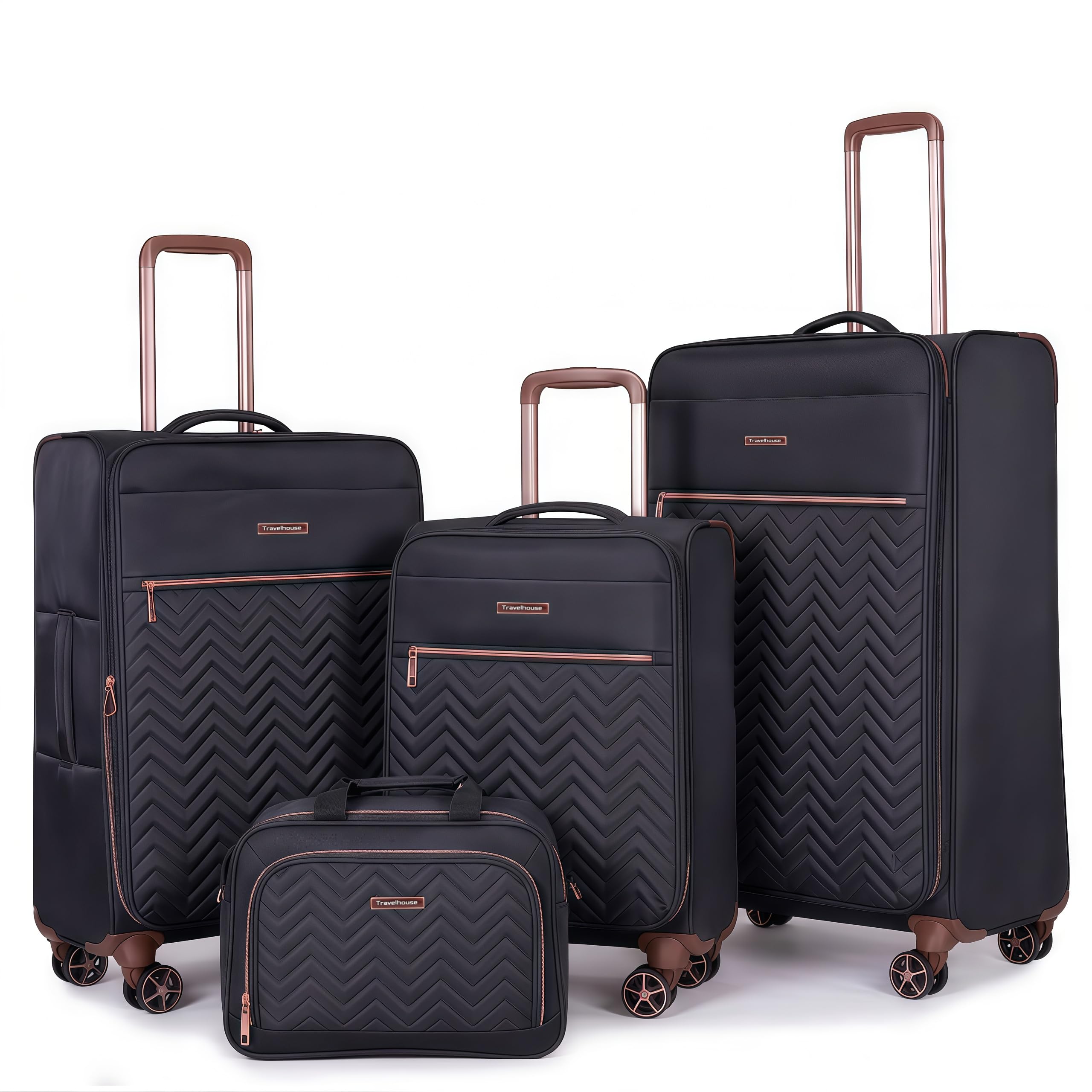 4-Piece Softside Luggage Set with Spinner Wheels