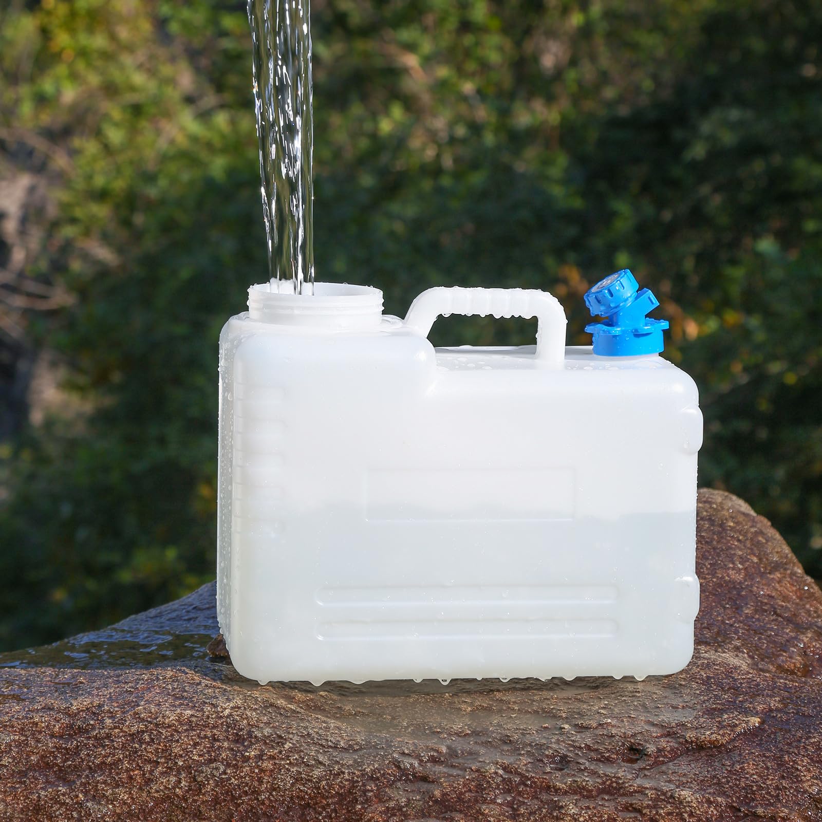 Récipient à eau avec robinet, distributeur de stockage d'urgence de 15 L pour camping, randonnée, voyage, utilisation du véhicule et kit de survie