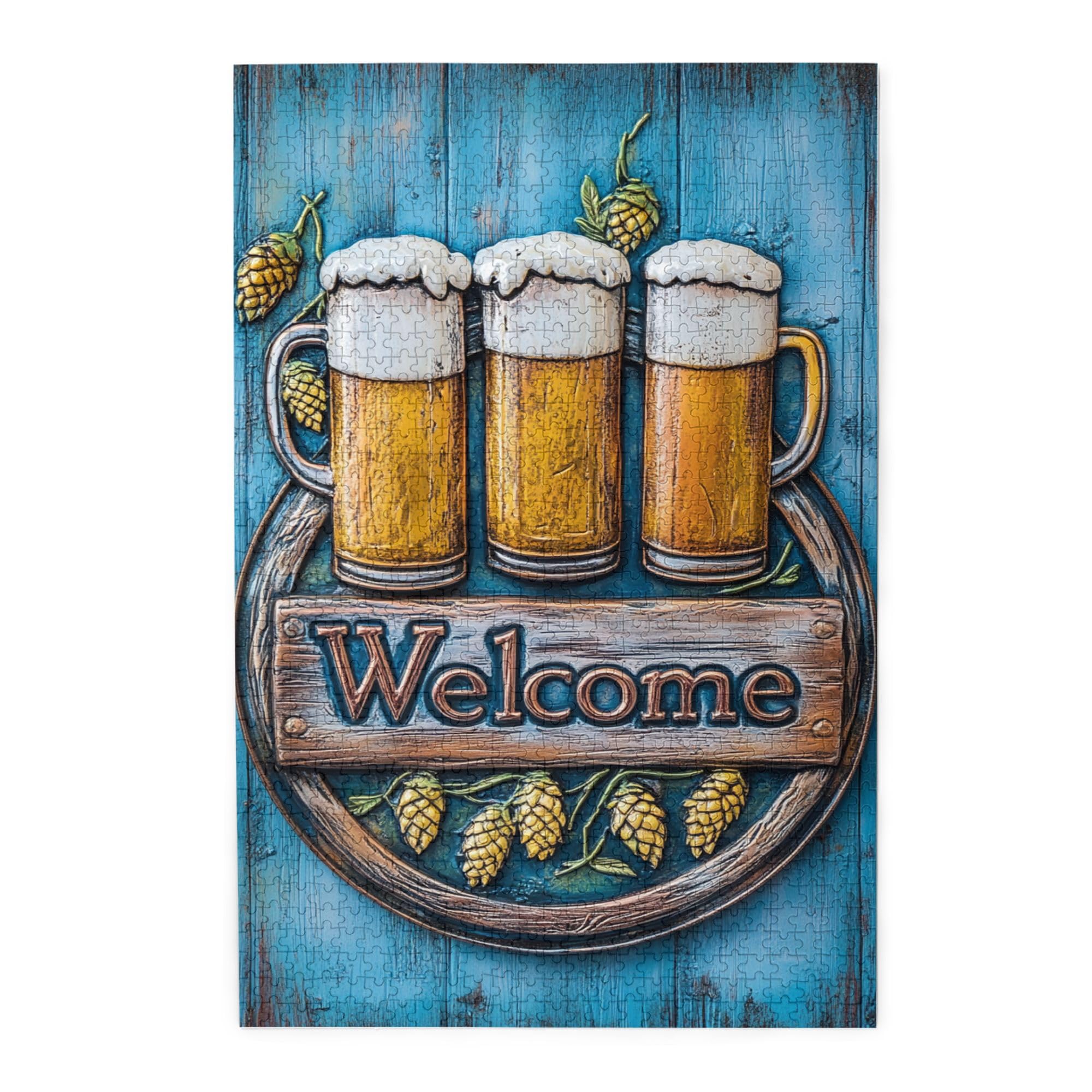 MA6GE8DE The Relaxation Place Signs Beer 1000 Piece Puzzle - Unique Artwork Wooden Puzzle For Adults, Great For Display - View #11