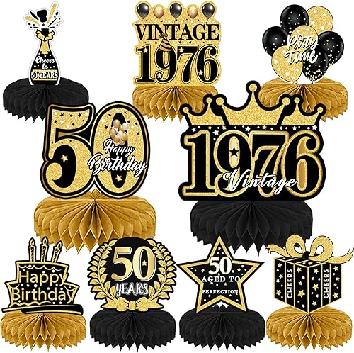 Miniatura 7 de Decoraciones de cumpleaños envejecidas a la perfección: 8 piezas de decoraciones de fiesta de cerveza de whisky de panal de abeja, decoración de