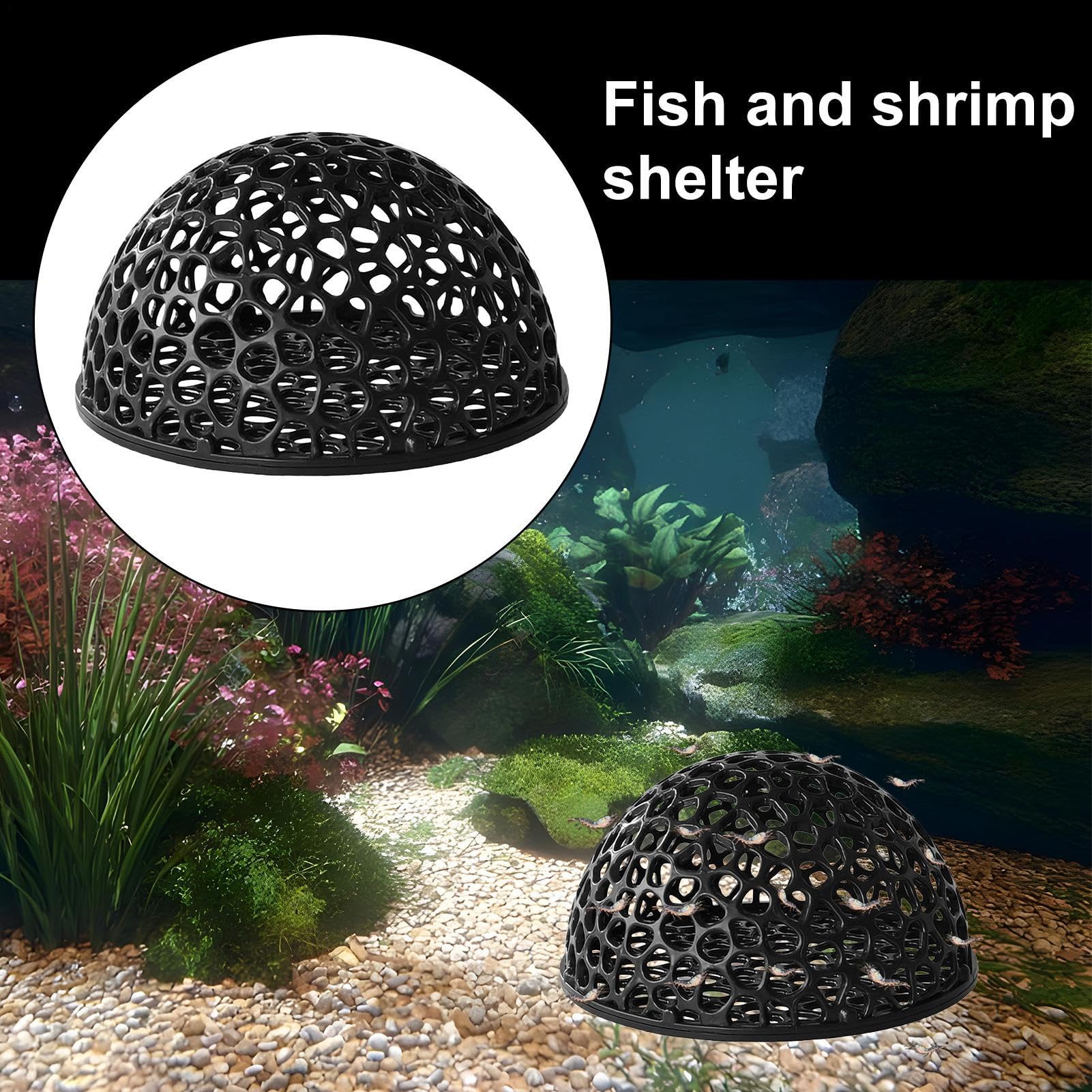 Grotte d'aquarium en résine naturelle aspect roche, abri durable pour poissons, décoration d'aquarium creux, cabane d'élevage | grotte de repos immergée pour crevettes, tortues, betta, cachette de