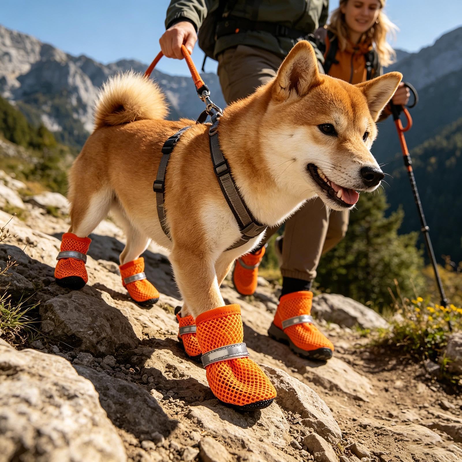 buty z łapami, oddychające buty dla psów, antypoślizgowa siatka ze wzmocnionym systemem podeszwy, zestaw obuwia dla zwierząt domowych z miękkiej tkaniny, regulowane dopasowanie do użytku