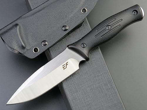 Miniatura 8 de Eafengrow EF140 Cuchillo de hoja fija AUS-10, hoja de acero G10, mango de espiga completa, resistente, EDC recto, cuchillo para trabajar y acampar