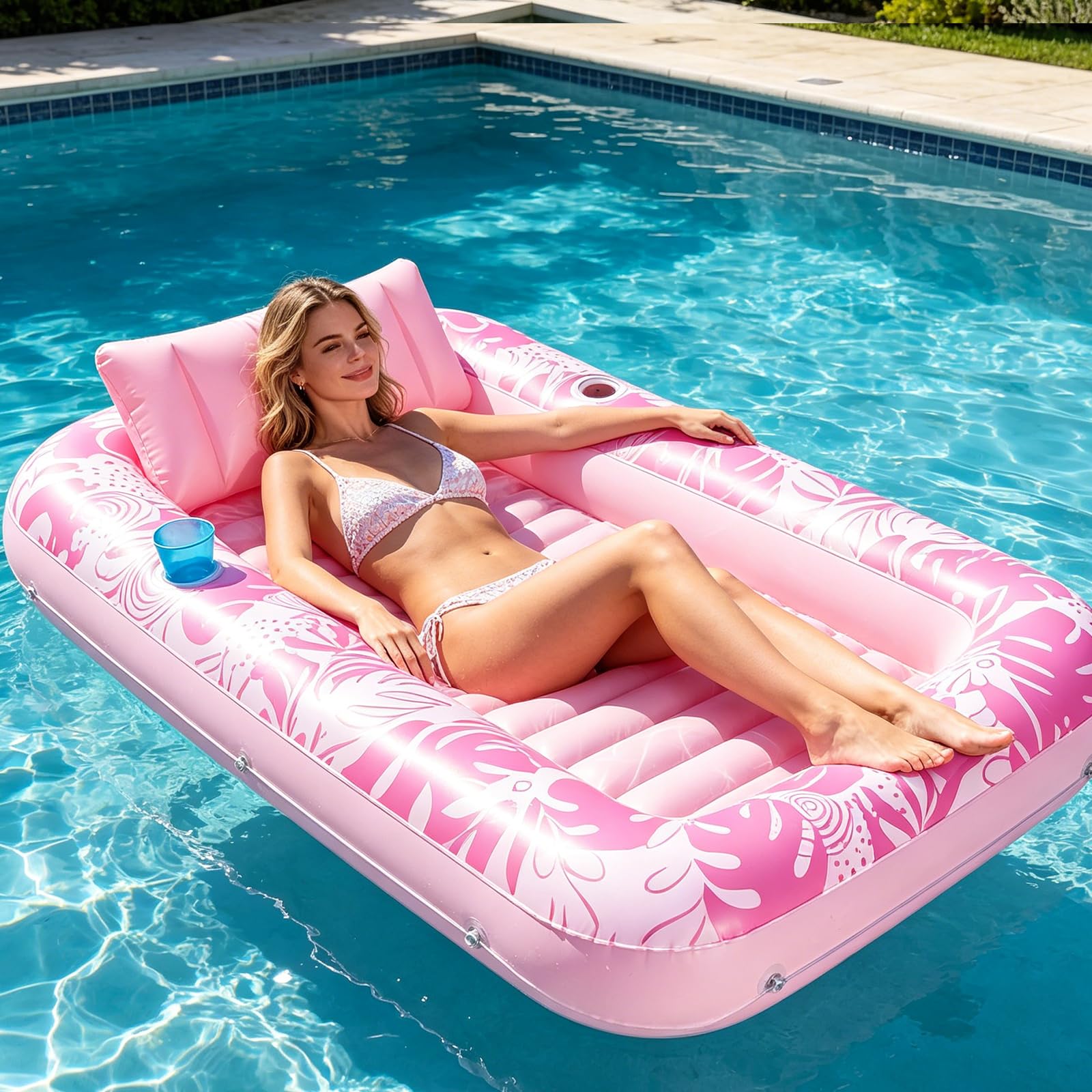 PVC Acqua Tempo Libero Gonfiabile Gonfiabile Lettino Galleggiante Convenienza Gonfiabile Piscina Abbronzatura Piscina Gonfiabile