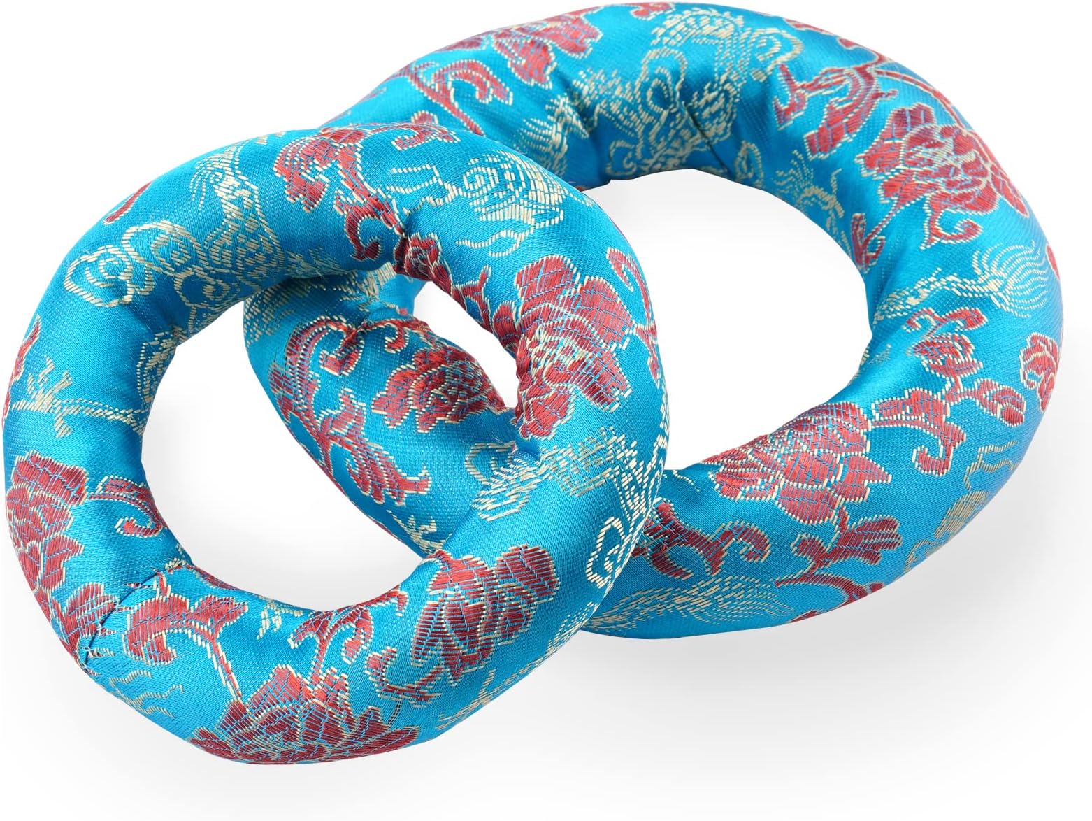 2PCS Silk Brocade Ring Cushion Pillow for Tibetan Singing Bowls 100% Hand-Made From Nepal