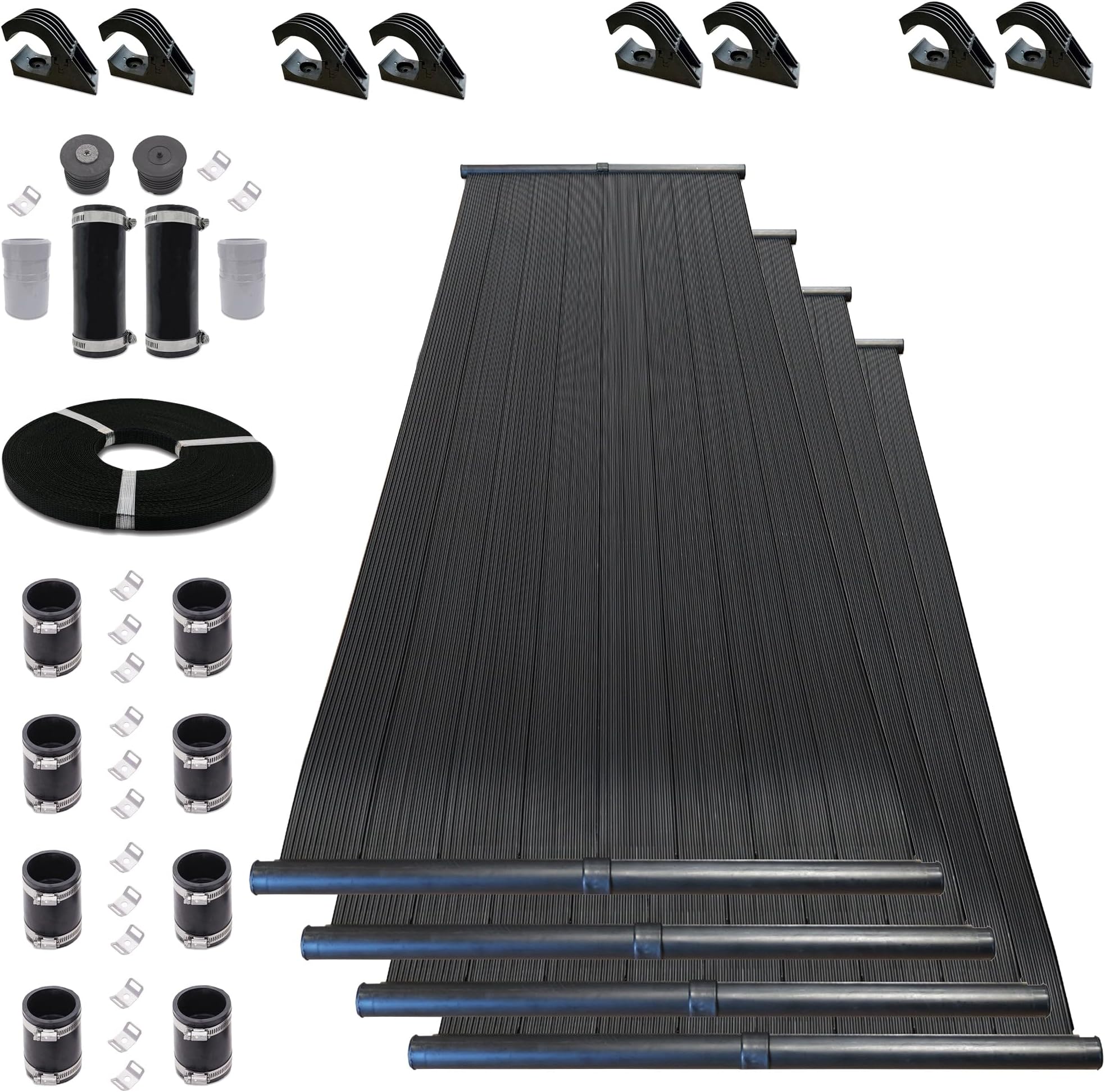 Highest Performing Design - DIY Solar Pool Heater Kit - 15-20 Year Life Expectancy (4-4x10 / 1.5" I.D. Header)