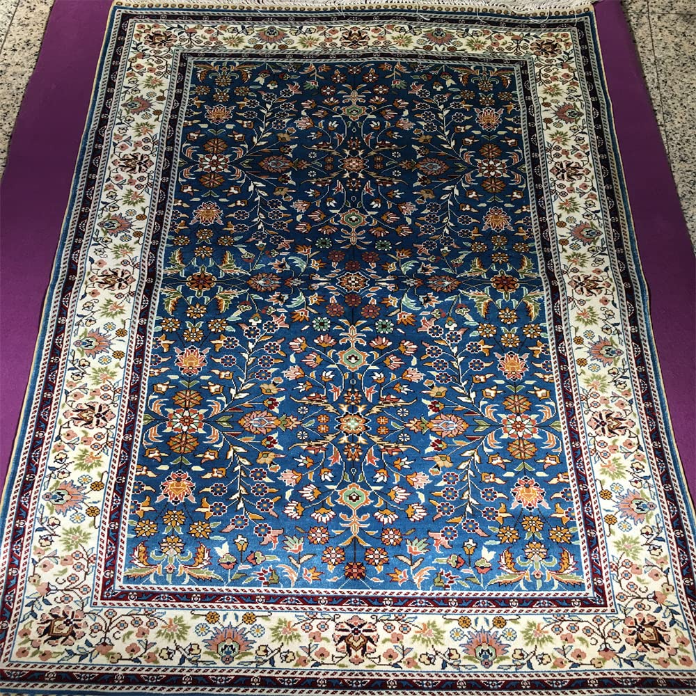 YAMEILEGEND YAMEI LEGEND 2.5 feet by 4 feet pure handmade silk carpet Fugui permanent Persian Art tapestry