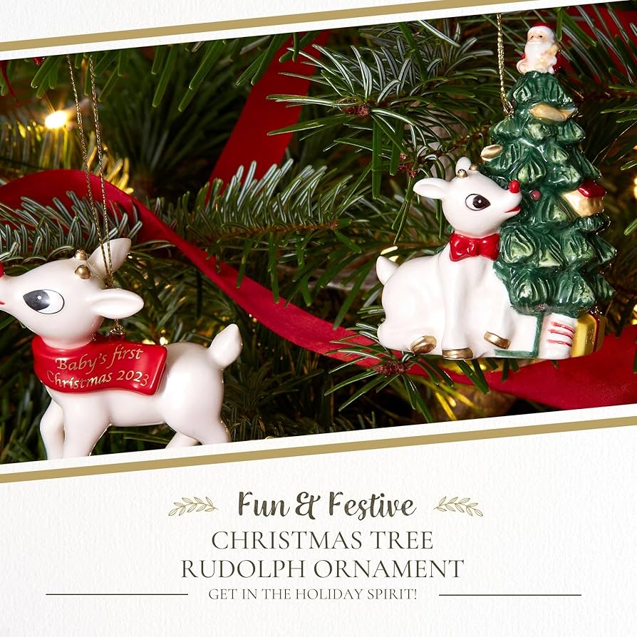 未使用品　Spodeクリスマスツリーシリーズのオーナメント 3種セット Amazon.co.jp: Spode クリスマスツリー ルドルフ 赤い鼻の