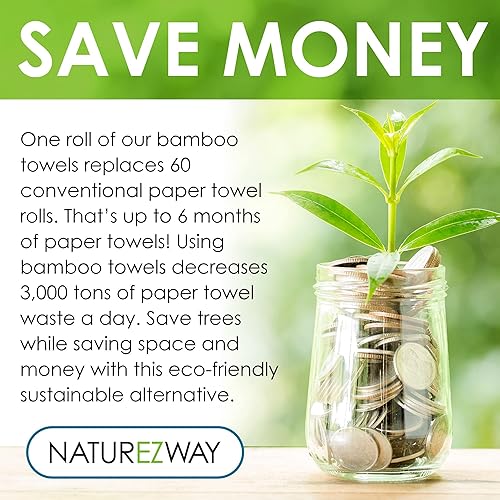 Miniatura 5 de Toallas perforadas de Bambú, 25 paños, de NatureZway