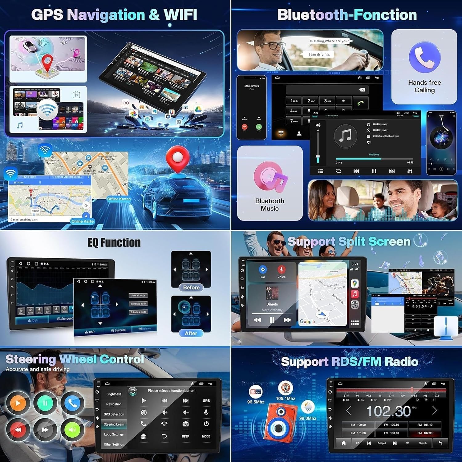 4core(1g+32g),Autoradio Android da 9 Pollici per B-uick Regal/Opel Insignia 2009-2013, Carplay Wireless, Android Auto, Bluetooth, WiFi, GPS, FM, Telecamera di retromarcia