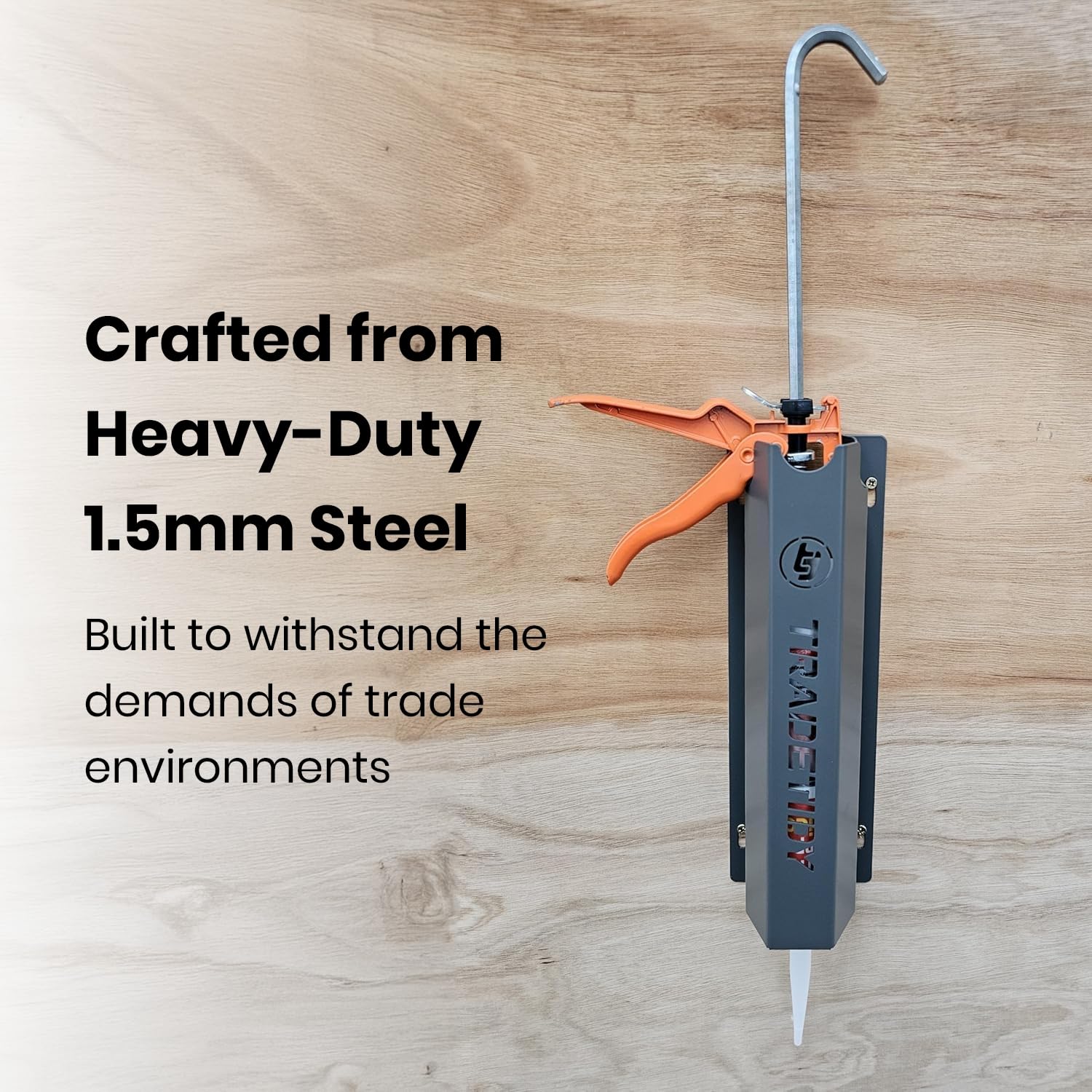 TradeTidy Silicone/Mastic Gun Holder, Accessories for Workshop Van, and Garage Storage, Made from 1.5mm Super Strong Steel - Image 3