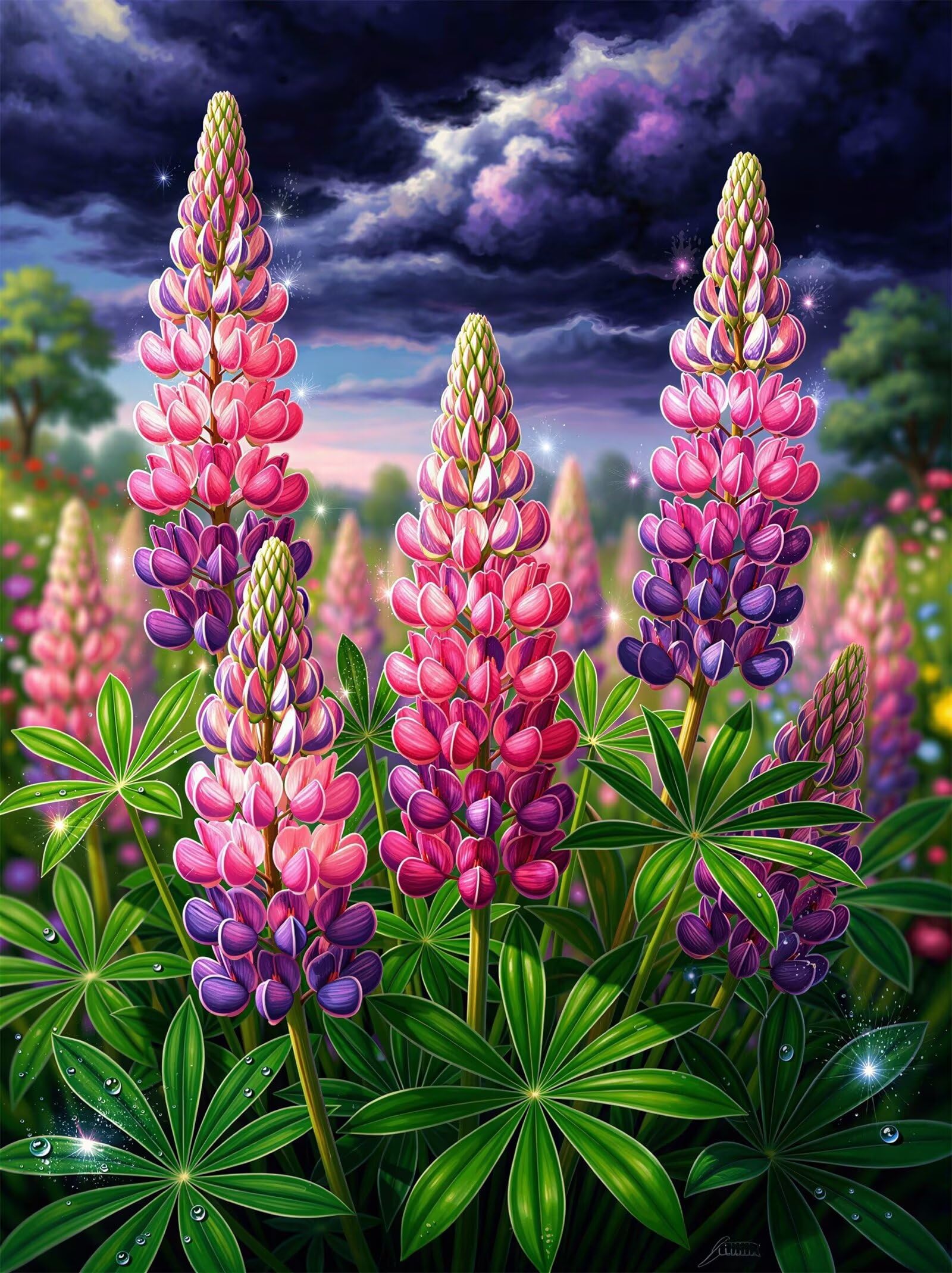 Puzzle 4000 pezzi Fiori rosa e viola per Adulti, 141x87cm Puzzle Adulti 4000 pezzi, Giochi Di Puzzle per Tutta La Famiglia, Un Regalo Festivo per Gli Amici in Una Bella Confezione