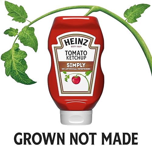 Vista 46 de Heinz Simply Tomate Ketchup sin edulcorantes artificiales, botella de 19 onzas