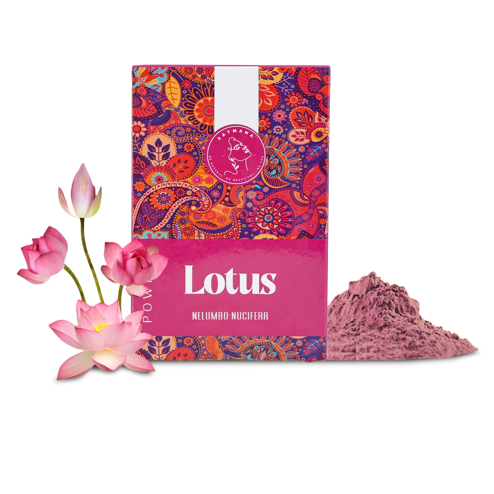 Lotus Powder | Nelumbo Nucifera | Natural Skin Care | Rich in antioxidants | Natural Lotus Petals Powder for Hair & Skin | Size - 100g