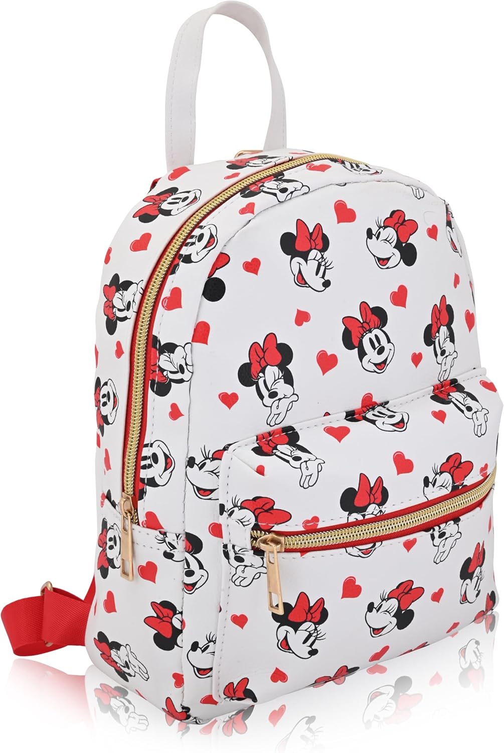 Disney Minnie Mouse Backpack for Women, Men, Boys, Girls, Unisex | Cute PU Leather 10" Minnie Mouse Mini Backpack Purse Shoulder Purse | Minnie Mouse Bag and Minnie Mouse Accessories - Image 2