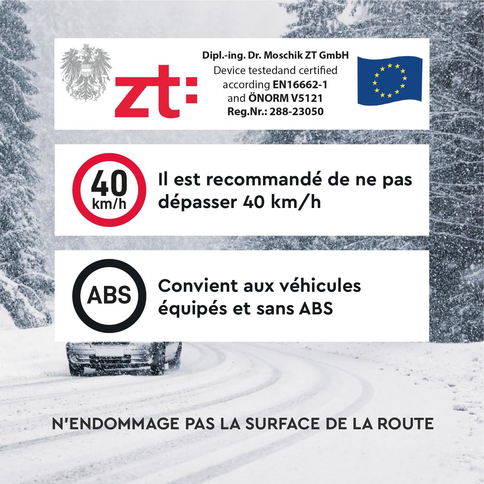 Chaussettes de Neige Textile Homologuées EN 16662-1 Taille XXL Chaussette Pneu Voiture - DriveonSnow EssentialGo Montage Rapide 2 Minutes Haute Sécurité pour Chutes de Neige Occasionnelles + Gants