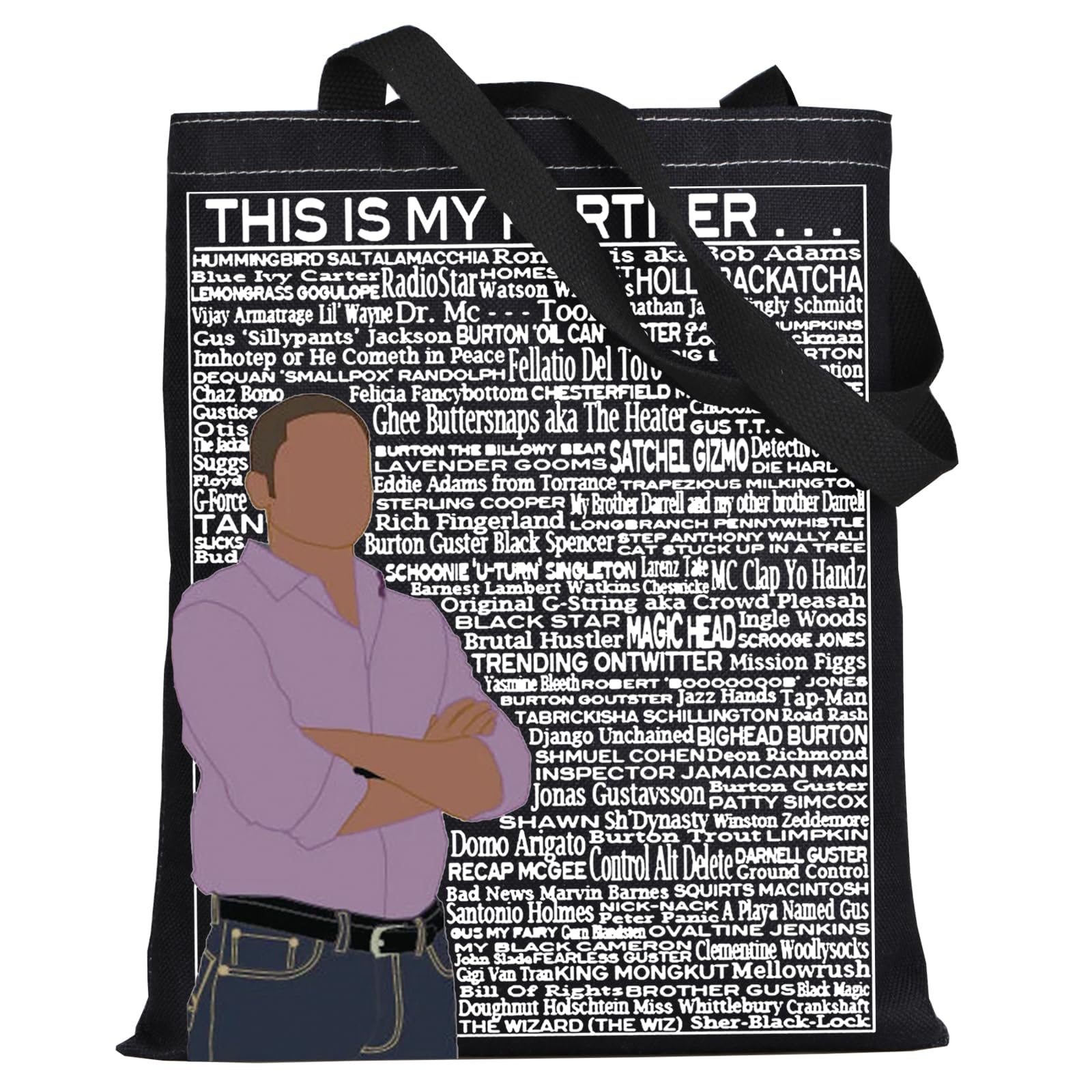 WZMPA Psych Gus Tote Bag Gus Fans Gifts This Is My Partner Gus Reusable Grocery Bag Psych Merchandise