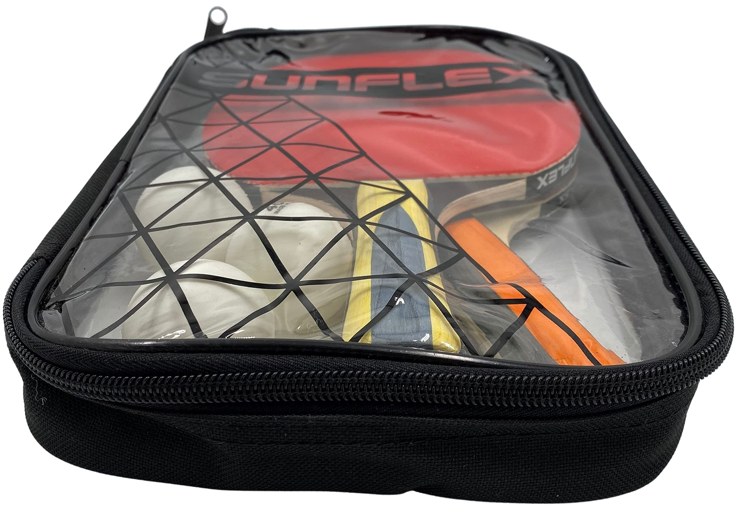 Sunflex® Color COMP B25 Tischtennisschläger | Tischtennis Racket Bat TT Hobby Freizeitschläger mit konkavem Griff | ITTF zertifizierter Blauer Belag | für Anfänger | leichtes Gewicht